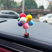 Resim Renkli Kil Balon Araba Gösterge Paneli Dekoru - Sevimli Karikatür Tasarımı, Yeni Araç İç Aksesuarları İçin Mükemmel 
