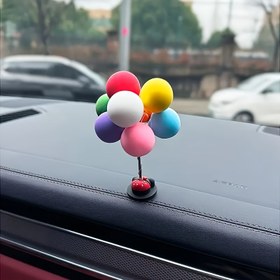 Resim Renkli Kil Balon Araba Gösterge Paneli Dekoru - Sevimli Karikatür Tasarımı, Yeni Araç İç Aksesuarları İçin Mükemmel 
