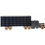 Resim Woodbu Ahşap Eskitme Siyah 40 Araçlık Hobi Araba Rafı 