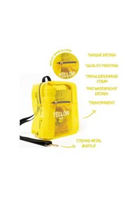 Resim Renkli Şeffaf Mini Sırt Çantası Sarı 