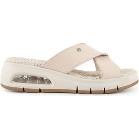 Resim Muya Kihi Anatomik Air Max Tabanlı Topuk Dikeni Kadın Terlik Krem 