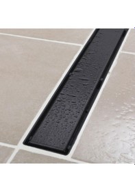 Resim Sukar Line 6 Siyah Plain 50cm Izgaralı Duş Kanalı 1156-1035000-31 