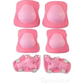 Resim Dizlik Dirseklik Bilek Koruma Seti Pembe 