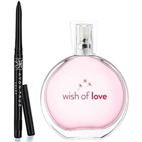 Resim Avon Wish Of Love 50 ml + Glimmerstick Asansörlü Göz Kalemi- Blackest Black 