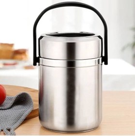 Resim abnturk 3’Lü 3 Kablı Çelik Yemek Termosu 2 Litre 10 Saat Sıcak 12 Saat Soğuk tutar 