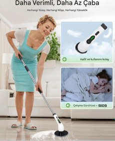 Resim Mpı Bc-4 Şarj Edilebilir Elektrikli Temizlik Fırçası 17 Parça Çok Amaçlı Set Mutfak, Banyo, Araç Beyaz 