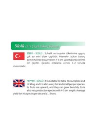 Resim AGRodal Tarım Ata Tohumu Yerli Doğal Süslü Biberi 100 Adet Tohum 