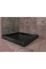 Resim ERİKMANN 90*90 Siyah Duş Teknesi Panelli H16 Hijyenik 