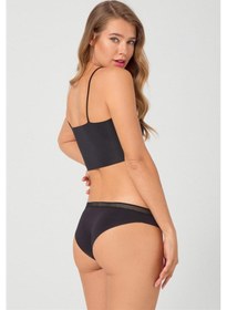 Resim Cottonhill File Lastikli Lazer Kesim Bikini Külot 3'lü Paket - 5 Asorti 2 Çok Renkli 