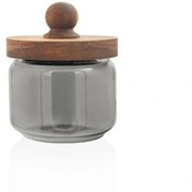 Resim The Mia Ahşap Kapaklı Borosilikat Cam Saklama Kabı - 300 ml 