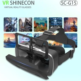 Resim VR Shinecon SC-G15 3D Sanal Gerçeklik Gözlüğü – Evrensel Uyumlu, HD Göz Koruma Lensli, Ayarlanabilir Başlıklı Siyah Model 