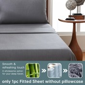 Resim 1 Adet Dört Mevsim Rahat Bambu Lifli Çarşaf, 30% Bambu Lifi + 70% Mikrofiber, Yumuşak ve Nefes Alabilir, Yükseklik 40cm, Derin Cep, Makinede Yıkanabilir 