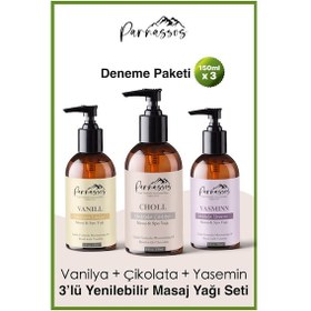 Resim Parnassos Vanilya + Çikolata + Yasemin Özlü Aramoterapi Masaj Yağı 3 x 150 ML 