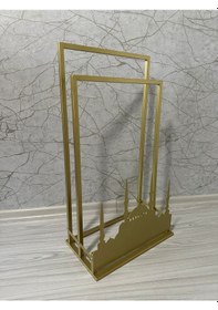 Resim Safa Seccade Askısı ,ramazan Dekoru Gold Siyah 