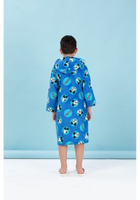 Resim Özdilek Lisanslı Çocuk Bornozu 9/10 Yaş-mickey Mouse Smile Mavi Mavi 