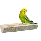 Resim Doğal Ağaç Kuş Tüneği Ve Yemlik Kütük Tünek 