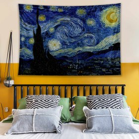 Resim The Starry Night - Yıldızlı Gece Duvar Örtüsü - 160 cm x 220 cm 