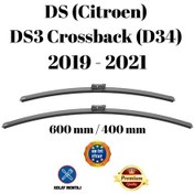 Resim Ds Citroen Ds3 Crossback D34 2019 2020 2021 Uyumlu Ön Cam Silecek Süpürgesi Takımı 600/400mm Silbak Sb2416c 