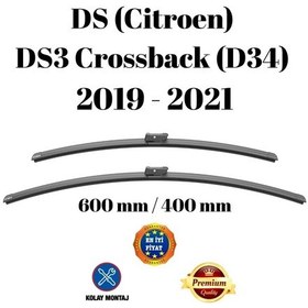 Resim Ds Citroen Ds3 Crossback D34 2019 2020 2021 Uyumlu Ön Cam Silecek Süpürgesi Takımı 600/400mm Silbak Sb2416c 