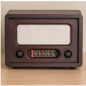 Resim Nostaljı Ahşap Görünümlü Radyo 