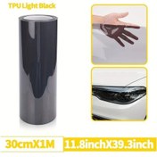 Resim Chuangyinshop Light Black Car Headlight Film Tpu 11.8inchx39.3inch Far Ve Stop Lambası Koruma Şeffaf Su Geçirmez Çizilmeye Dayanıklı 