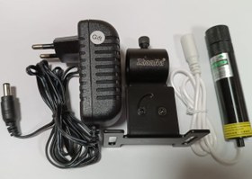 Resim 450-850nm 8.4v , 20x105 Yeşil Çizgi Lazer Adaptör ve Tutucu Dahil 