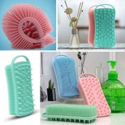 Resim ® Kendiliğinden Askılı Peeling ve Masaj Etkili Silikon Banyo Vücut Fırçası 