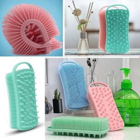 Resim ® Kendiliğinden Askılı Peeling ve Masaj Etkili Silikon Banyo Vücut Fırçası 