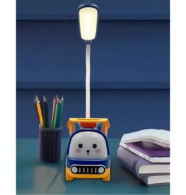 Resim Sensoria Sevimli Kamyon Tasarımlı Masa Lambası Çocuk Odası Gece Lambası 2 Kademeli Usb Şarj 