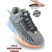 Resim Tam Ortopedik Taban Günlük Erkek Spor Ayakkabı Geniş Taban Ultra Comfort Mp 1229 Gri 