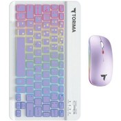 Resim Torima TMK-09 Şarj Edilebilir RGB Işıklı Kablosuz Klavye Mouse Seti 