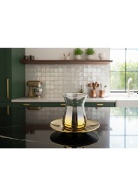 Resim Rova Tr Çay Bardak Seti 6lı Altın 