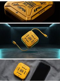 Resim Bloompicks Dahili Kablolu 10000mah 20w Hızlı Şarj Powerbank Type-c & Apple Uyumlu iPhone Led Ekranlı Sarı 