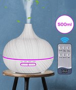 Resim sonx Aroma Difüzör Gece Işığı 7 Led Nemlendirici Kumandalı 550 ml Buhar Makinesi 