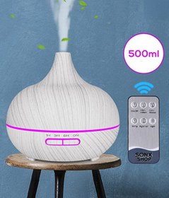 Resim sonx Aroma Difüzör Gece Işığı 7 Led Nemlendirici Kumandalı 550 ml Buhar Makinesi 