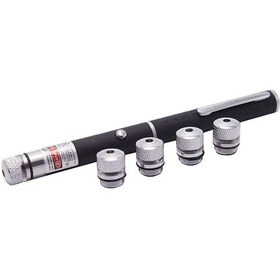 Resim Gp-301 Yeşil Lazer Pointer 100 Mw 10 Km Etkili Kalem Lazer 5 Baş Siyah 