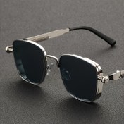 Resim Retro Kare Steampunk Metal Çerçeve Gözlükler - Gelişmiş Retro Tarz Moda Gözlükleri - Hem Erkekler hem de Kadınlar için Uygun - Günlük İş ve Moda Tutkunları İçin Mükemmel Hediye 