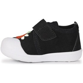 Resim Kiko Kids Strawberry Cırtlı Kız Bebek İlk Adım Panduf Ayakkabı Siyah 