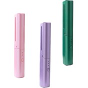 Resim Muchen Tembel Saç Düzleştirme Tarağı Kablosuz Saç Düzleştirici Küçük USB Şarjı Taşınabilir Seyahat Kıvırma ve Düzleştirme Artefaktı Mini Saç Düzleştirici (Yurt Dışından) 