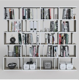 Resim Kenzlife Kitaplık Raf Diba4 Crd 129X160X19 Banyo Kiler Ofis (M) Kum Rengi 