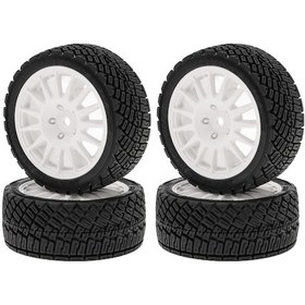 Resim Yaozixa Tamiya Tt01 Tt02 Xv01 Ta06 Ptg-2 Hpı Hsp Uyumlu 1/10 Rc Araba Yol Lastikleri, 4 Adet Beyaz, Uzaktan Kumandalı Araba Yükseltme Parçası, 68 45 27mm 