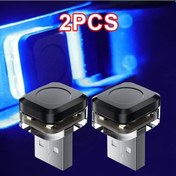Resim Hightower Usb İle Çalışan Mavi Led Araç Işıkları 2 Adet Dekoratif Ortam Aydınlatma 
