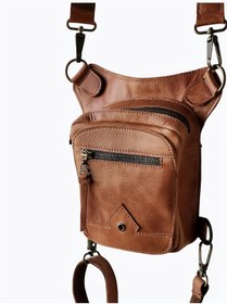 Resim Crow'sRoom Handmade Deri Bel Ve Bacak Çantası (KÜÇÜK MODEL) 