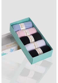 Resim Aytuğ Kadın Bambu Soket Çorap 5 Çift Özel Kutulu, 5 Renk 34018 Renkli Çok Renkli 