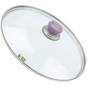 Resim Tencere Sahan Tava Cam Kapağı Kapak 40 Cm Lila Tutma Tepesi 