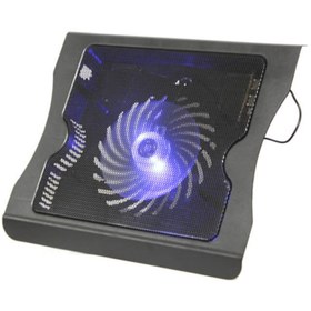 Resim gaman Cooling Pad Daron-1 Notebook Laptop Soğutucu Stand Mavi Led Işıklı Ve Sessiz Fan 