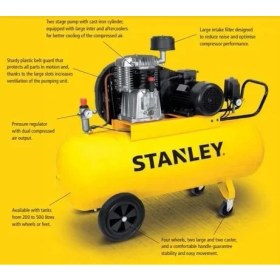Resim Stanley Hava Kompresörü BA651/11/270F Hp5.5 -3T Trifaze 