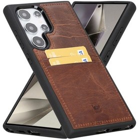 Resim Bouletta Samsung Galaxy S24 Ultra Uyumlu Deri Arka Kapak Fxcp G2 
