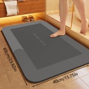 Resim 1 Adet Süper Emici Banyo Paspası, Hızlı Kuruyan Kaymaz Diatom Çamuru, Yumuşak Banyo Halısı, Duş Odası, Küvet, Kapı Önü Paspası, Mükemmel Ev Dekorasyonu ve Aksesuarları 