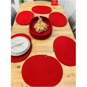 Resim Jütex Home Jüt Hasır Amerikan Servis Oval Supla ve Sepet 7 Li 